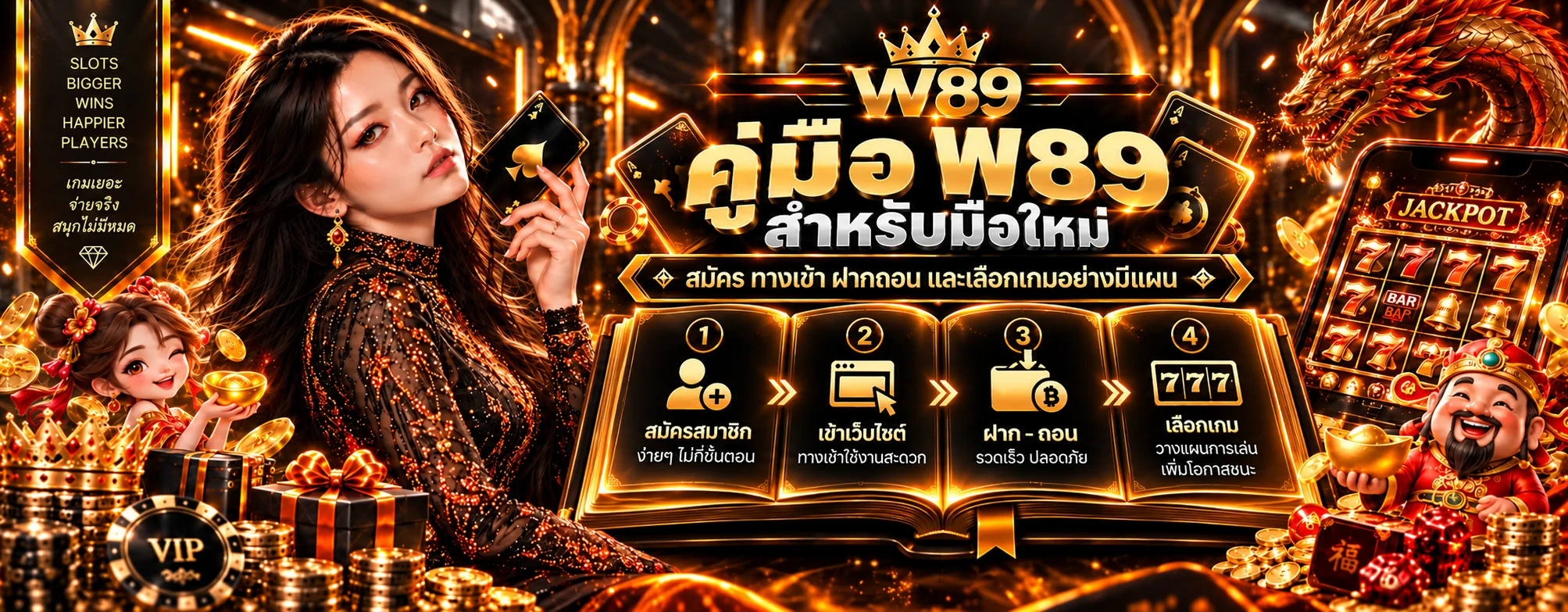 W89 คู่มือมือใหม่ | สมัคร ทางเข้า ฝากถอน และเลือกเกม